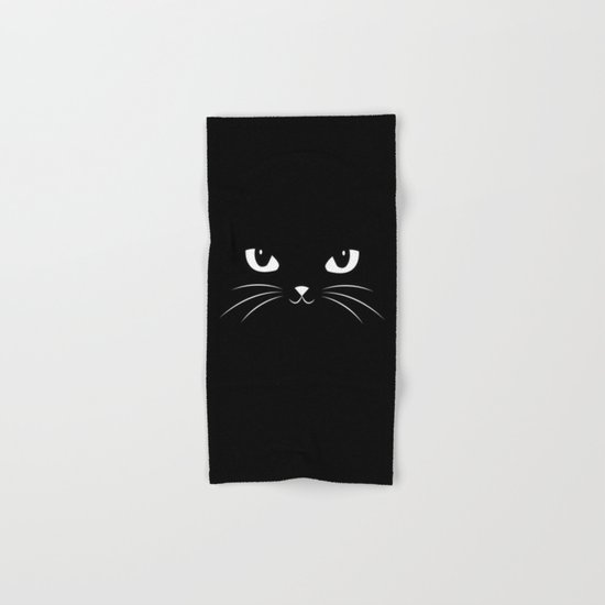 Cute Black Cat Hand & Bath Towel