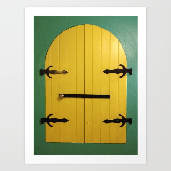 Historic arch window, Caribbean Art Print