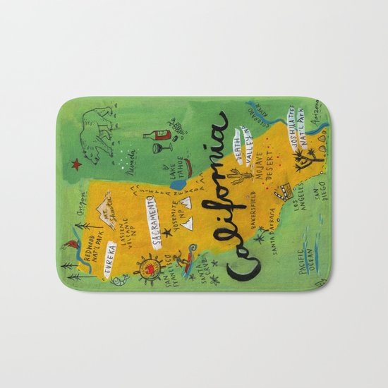 Postcard from California Bath Mat