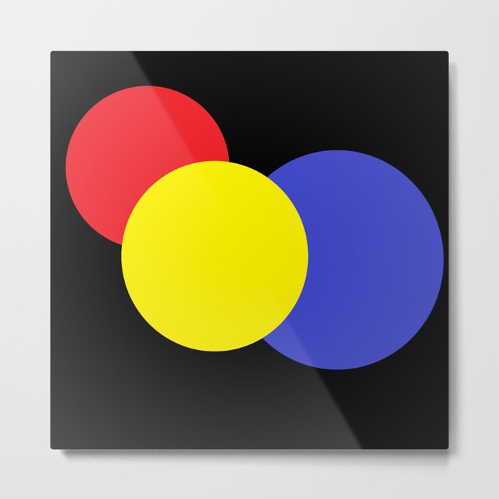 Red Yellow & Blue : Mod Circles Metal Print