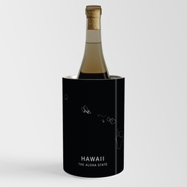 Hawaii State Road Map Wine Chiller