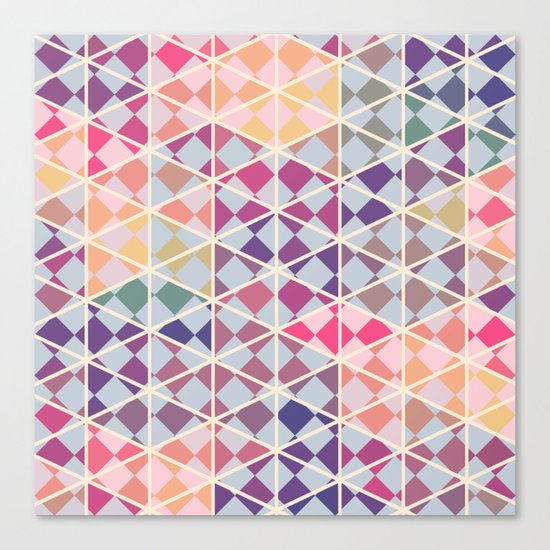 Purple mosaic pattern Canvas Print