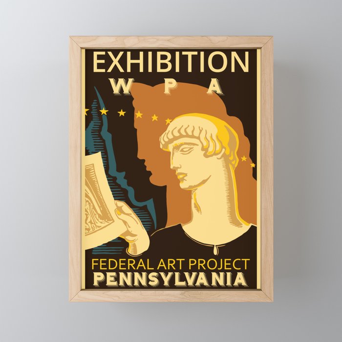 Federal Art Pennsylvania retro ad Framed Mini Art Print
