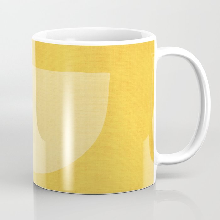 Yellow Tones Semicircles Minimalist Artwork Coffee Mug