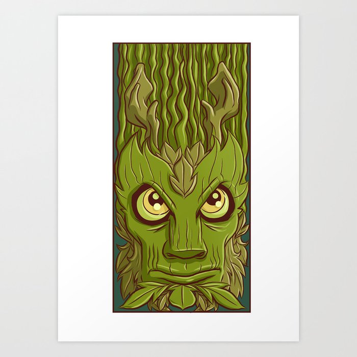 Green Man Elemental Art Print
