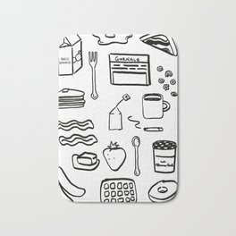 Italian breakfast Abstract Bath Mat