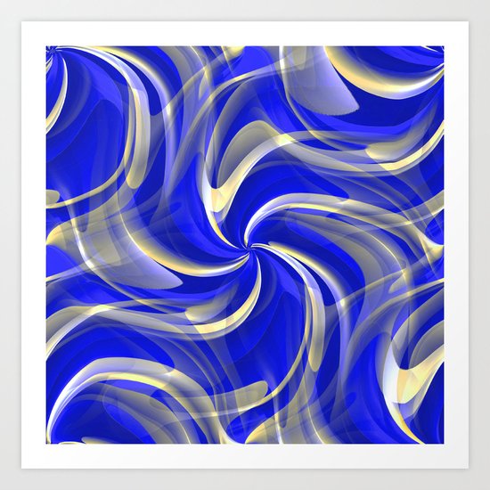 Ribbons of Blue Art Print