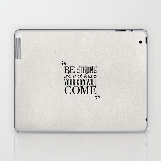 God Will Come - Isaiah 35:4 Laptop & iPad Skin