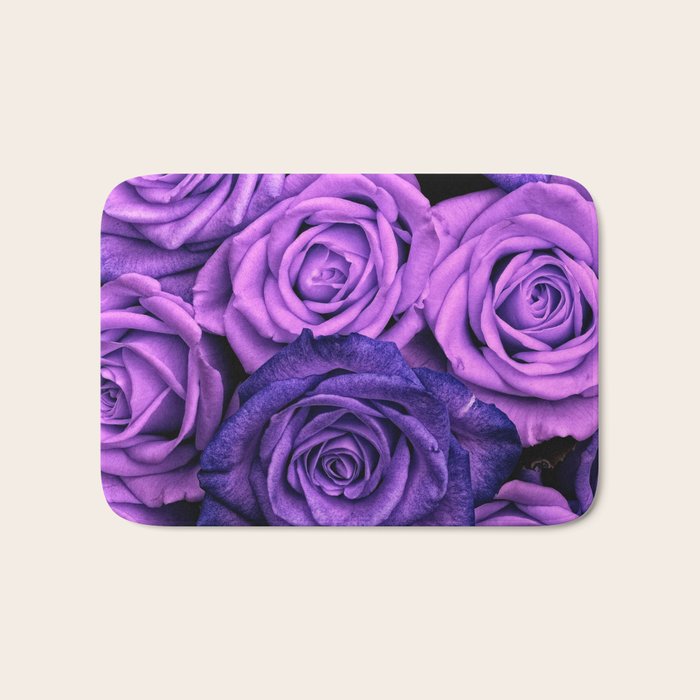 Purple Roses Bath Mat by serigraphonart Society6