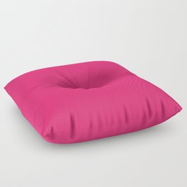 From The Crayon Box Razzmatazz - Bright Pink Solid Color / Accent Shade / Hue / All One Colour Floor Pillow