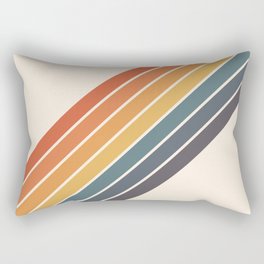 Arida -  70s Summer Style Retro Stripes Rectangular Pillow