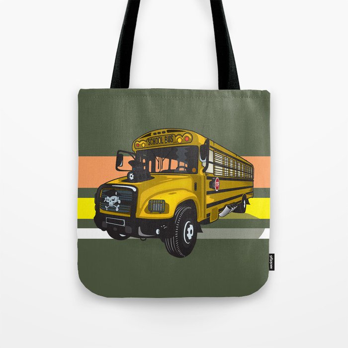School Bus Tote Bag By Ikarpov