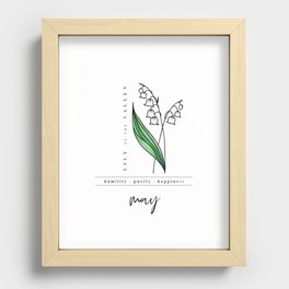 May Birth Flower | Lily Of The Valley Recessed Framed Print