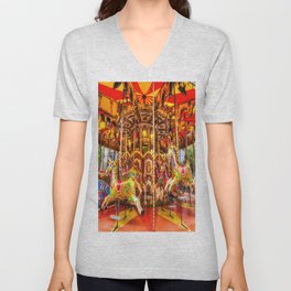 Victorian Carousel  V Neck T Shirt