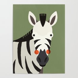 Zebra, Animal Portrait Poster