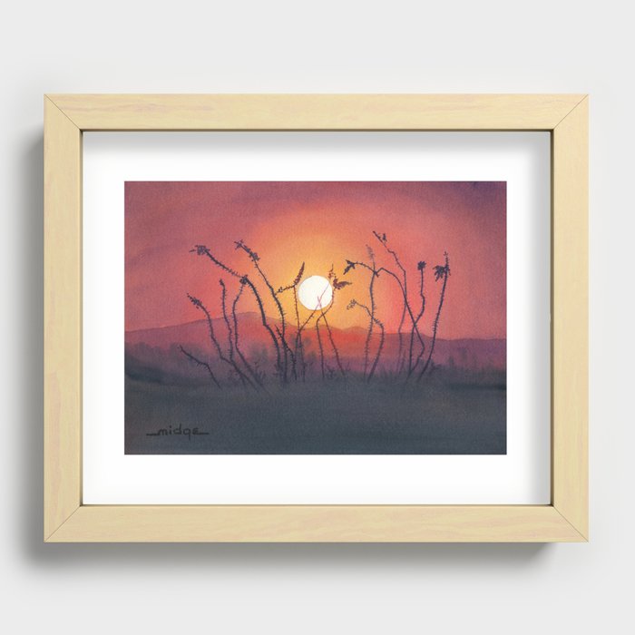 Dusty Sundown Recessed Framed Print