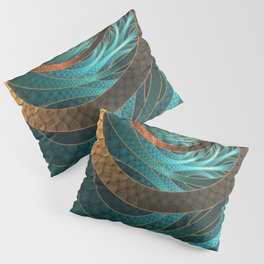 Beautiful Corded Leather Turquoise Fractal Bangles Pillow Sham