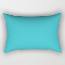 BLUE CURACAO Bright  Pastel solid color Rectangular Pillow