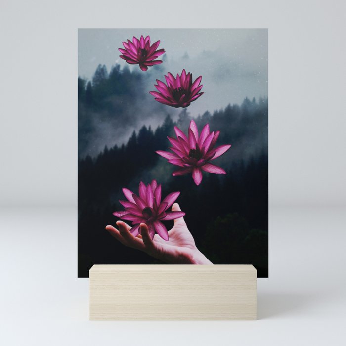 Levitating Lotus Mini Art Print