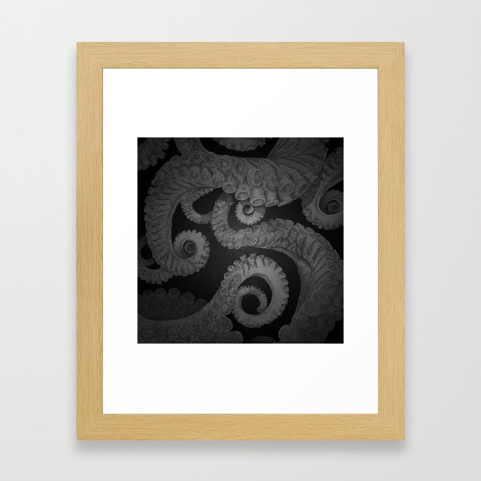 Octopus BW. Framed Art Print