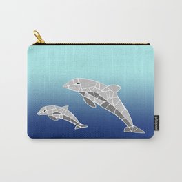 Vector Dolphins Mosaic Carry-All Pouch