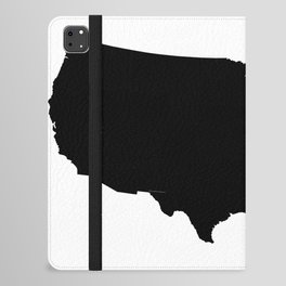 USA Outline Silhouette Map With Compass iPad Folio Case