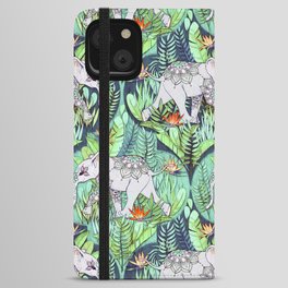 Little Elephant on a Jungle Adventure - faded vintage version iPhone Wallet Case