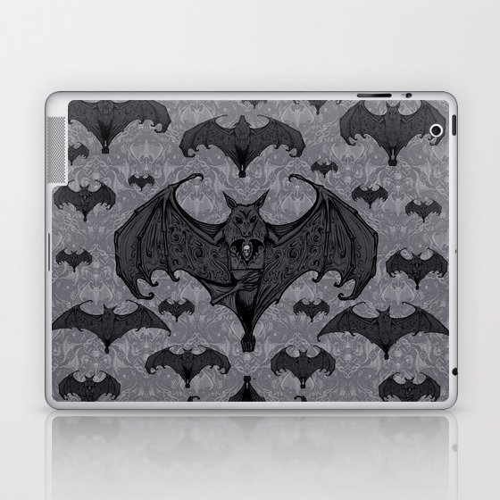 Balinese Bat - Haunted Mansion Damask Laptop & iPad Skin