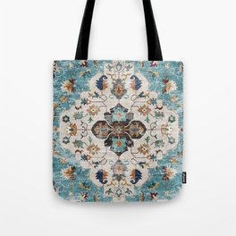 Blue Antique Persian Carpet Tote Bag