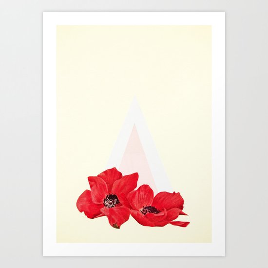 Floral Triangle Art Print