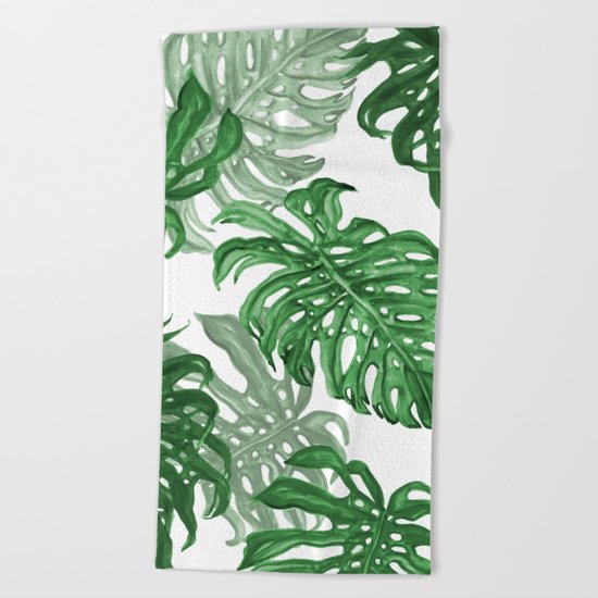 Monstera Deliciosa Beach Towel