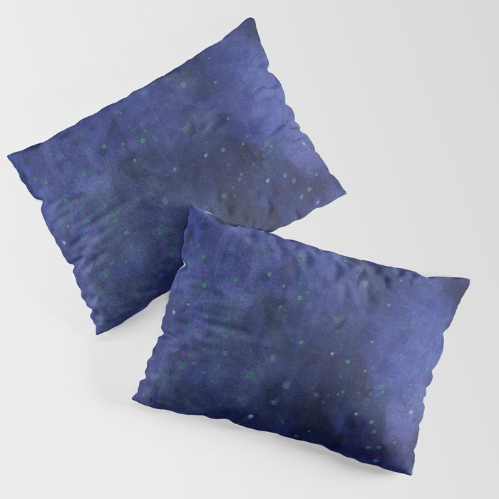 Galaxy Watercolor Nebula Texture Night Sky Stars Pillow Sham