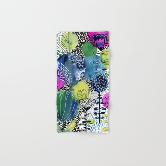 Indigo Blooms Hand & Bath Towel