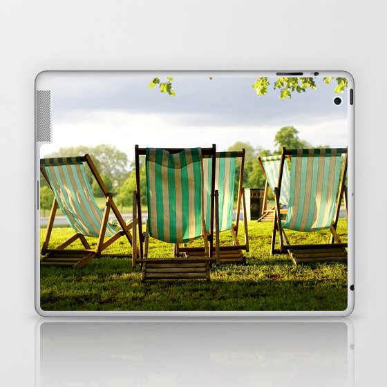 {deck chairs in hyde park} Laptop & iPad Skin