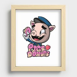 Pigs Love Donuts Recessed Framed Print