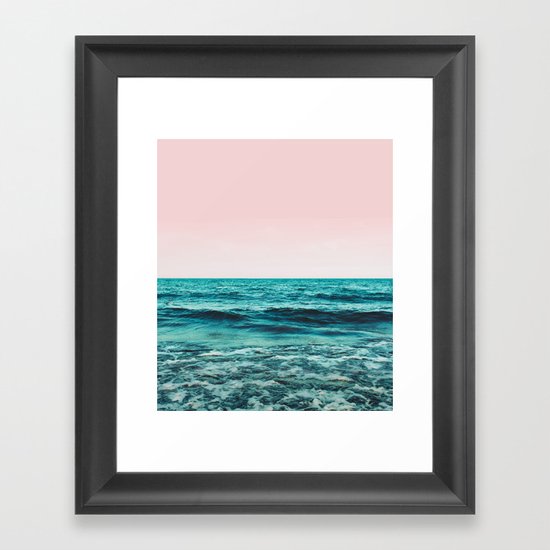 Ocean Love #society6 #oceanprints #buyart Framed Art Print