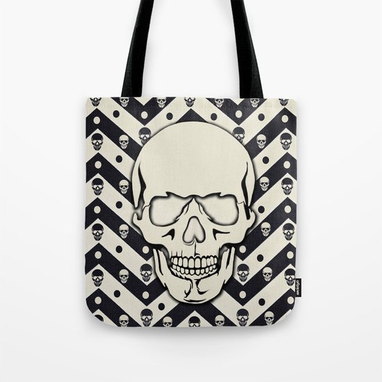 Hipster Chevron Skull Tote Bag by Kristy Patterson Design | Society6