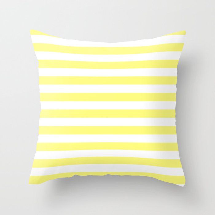 yellow and white striped pillows