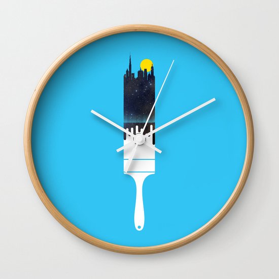 Paint the Town Wall Clock