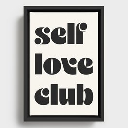 "self love club" Framed Canvas