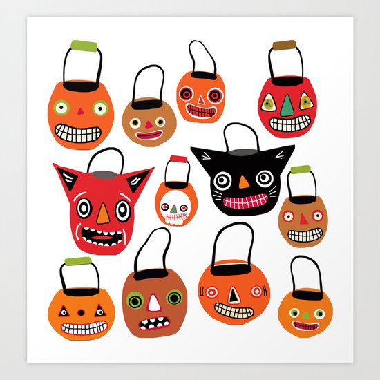 Trick Or Treat Halloween Art Print