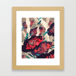 Hot Pursuit Framed Art Print | Nature, Illustration, Digital, Animal 