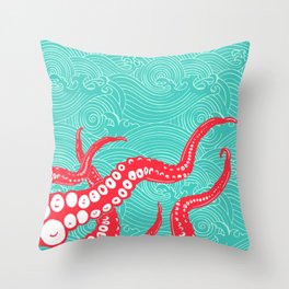 Octopus dreams Throw Pillow