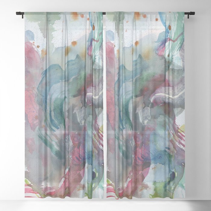 abstract candyclouds N.o 7 Sheer Curtain