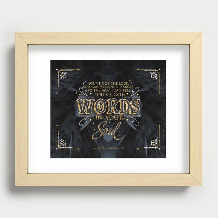 Words in your soul Recessed Framed Print