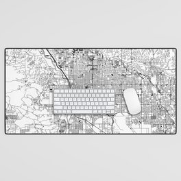 Tucson White Map Desk Mat