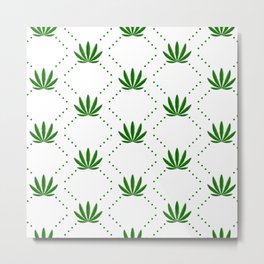 Cute Floral Pattern For Stoner Metal Print | Strains, Graphicdesign, Cannabisplant, Marijuana, Flower, Dispensary, Weed, Pothead, Wallpaper, Green 