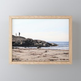 Wanderlust in Norway, Europe, Sandhaland Badestrand, discover planet earth, landscape made by ice - wall art - travel art - love sea - parent child bounding Framed Mini Art Print