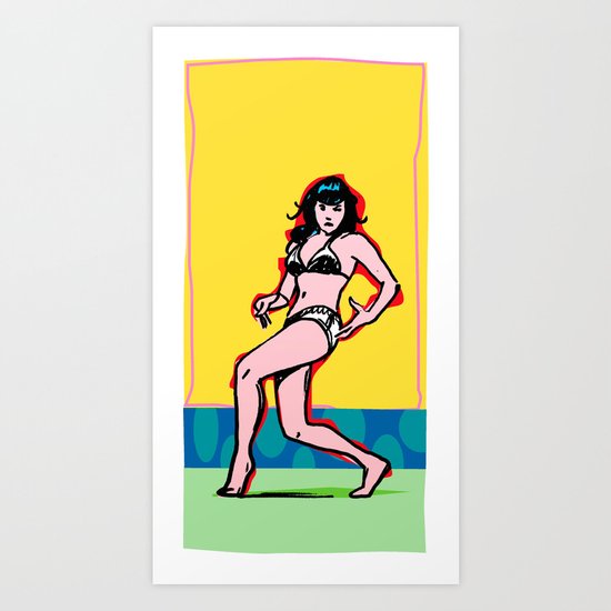 Betty Growls Art Print