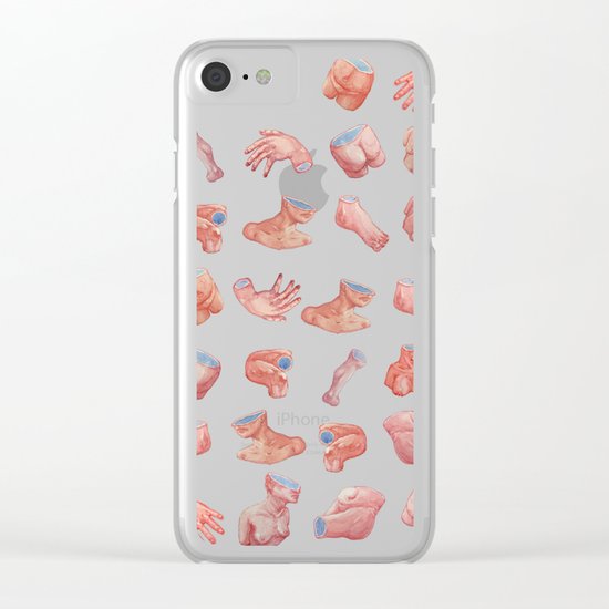 Body parts Water Color Clear iPhone Case